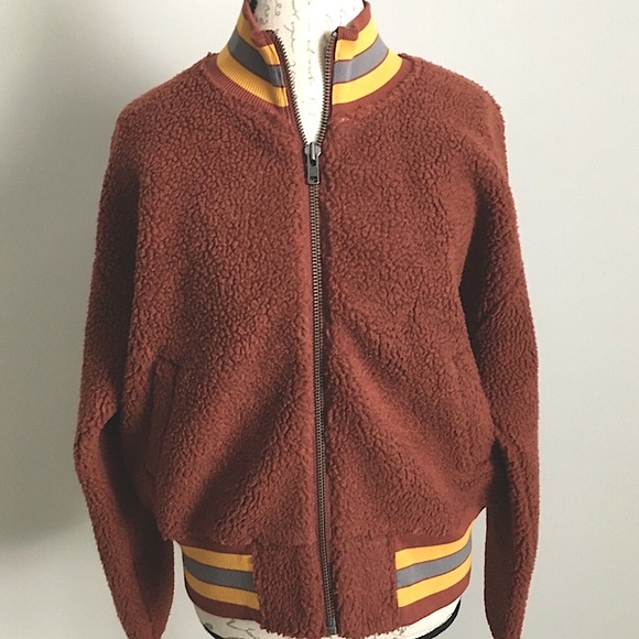Madewell Jackets & Blazers - Madewell Sherpa Varsity Jacket New With Tag
